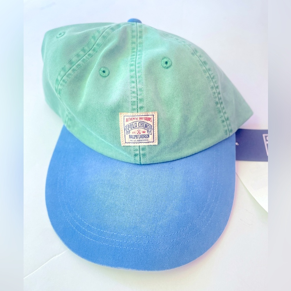 Polo Ralph Lauren Cotton Chino Long-Bill Cap Pick Color Green/Blue